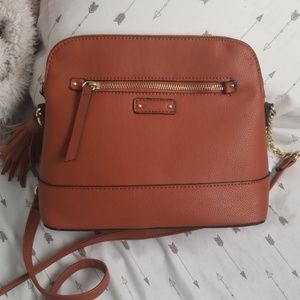 Camel color cross body purse